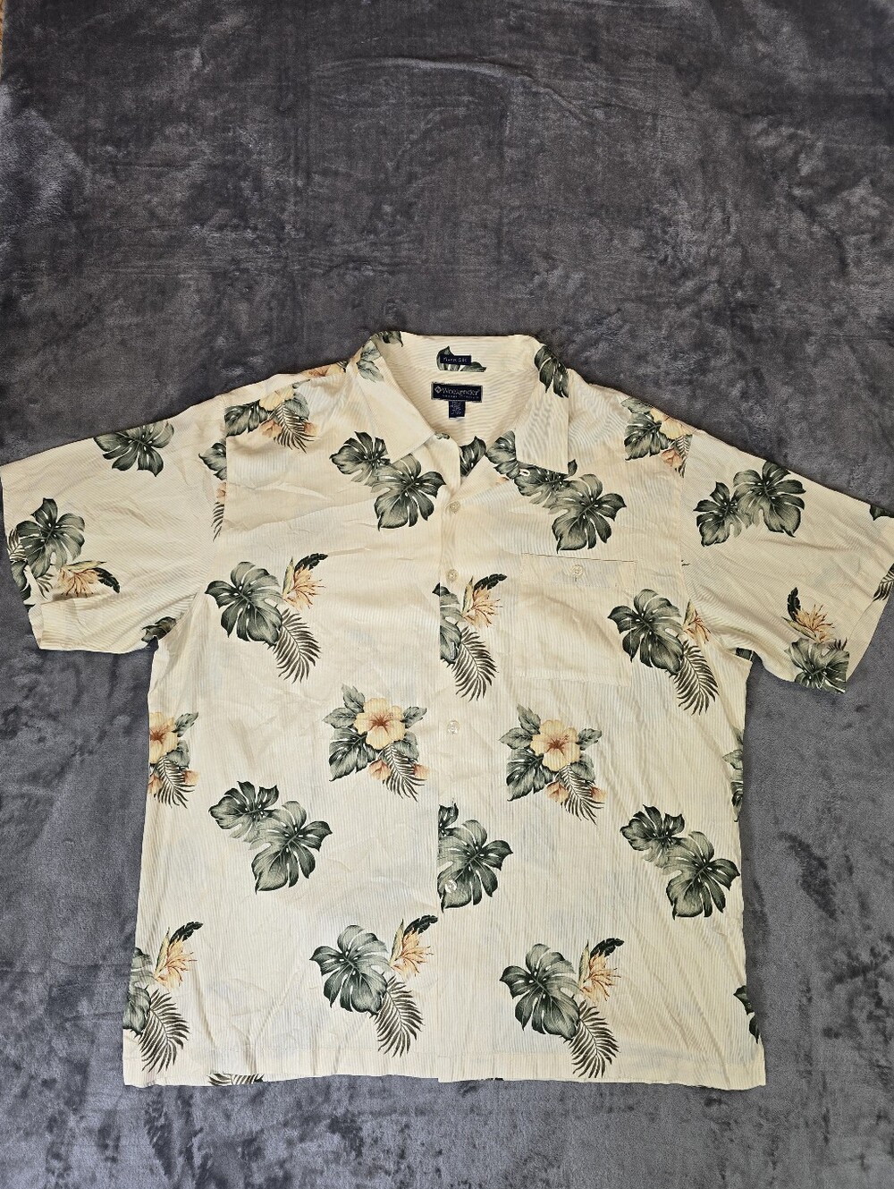 Weekender Casual Lifestyle Silk Floral Button Up Shirt Size 2XL